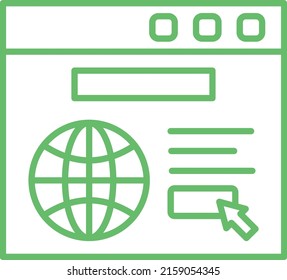 Web Browser vector icon. Can be used for printing, mobile and web applications.