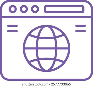 Web Browser vector icon. Can be used for printing, mobile and web applications.