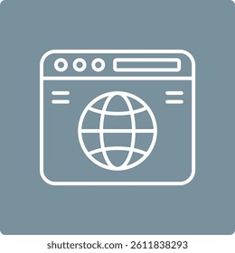 Web Browser vector icon. Can be used for printing, mobile and web applications.