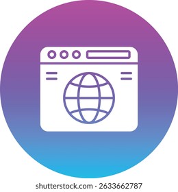 Web Browser vector icon. Can be used for printing, mobile and web applications.