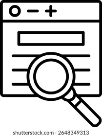 Web browser vector icon. Can be used for printing, mobile and web applications.