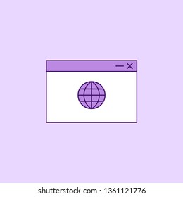 Web browser vector icon. Editable stroke