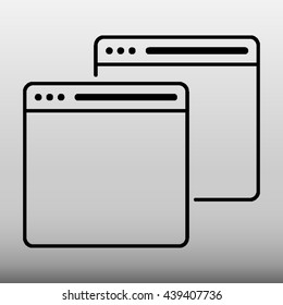 Web Browser Vector Icon Illustration