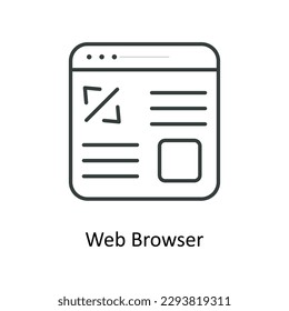 web browser Vector    outline Icons. Simple stock illustration stock