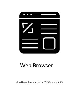 web browser Vector    Solid Icons. Simple stock illustration stock