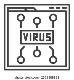 Webbrowser mit Symbol oder Symbol für das Konzept eines Virus-Vektors
