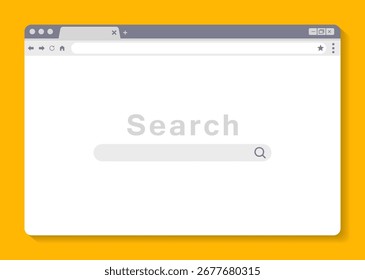 Web browser window mockup. User interface template
