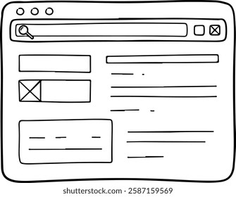 Web Browser Window with Search Bar and Tabs