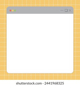 web browser window with tab, toolbar and search field. Modern website, internet page in flat style. Browser mockup for computer, tablet and smartphone. Light and dark mode. Vector illustration