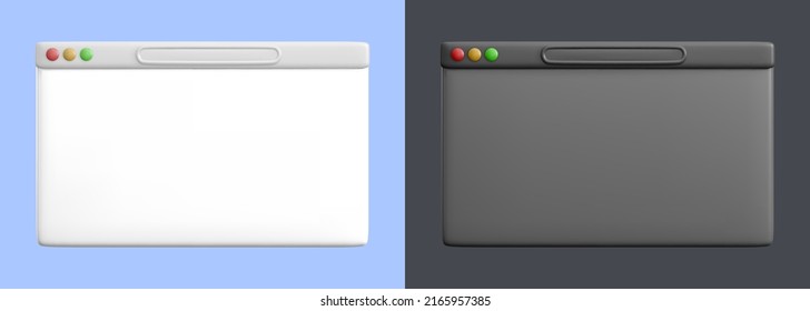 plantilla de ventana del explorador Web. Navegador de pantalla en blanco con un diseño realista. Ilustración vectorial.