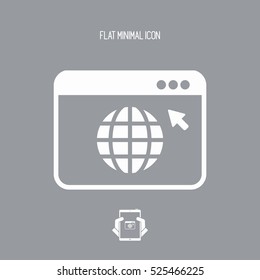 Web browser window - Vector flat minimal icon