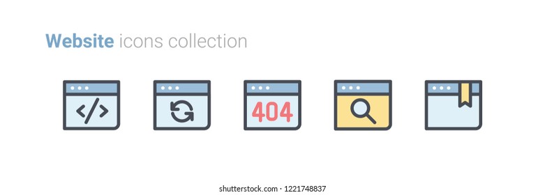 Web Browsers Icon Set Stock Vector Royalty Free Shutterstock