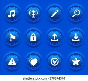 Web Browsing and Downloading on Blue Bevel Buttons