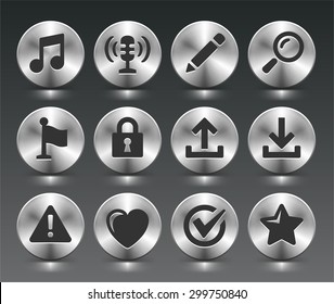 Web Browsing and Downloading on Silver Round Buttons