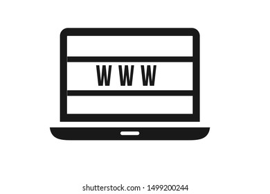 Web browsing icon vector isolated