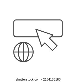 icono de esquema de línea de exploración web
