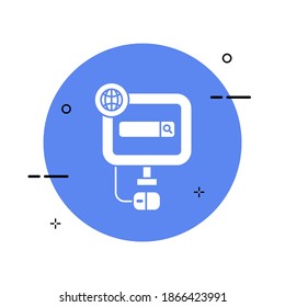 Web browsing simple illustration. Easy to edit with vector file. Can use for all your graphic design content. Especially about internet.
