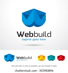 Web Build Letter W Logo Template Design Vector 