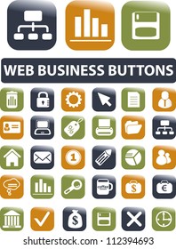 botones del negocio web, conjunto de iconos, vector