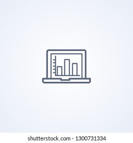 Web business graphic, vector best gray line icon on white background, EPS 10