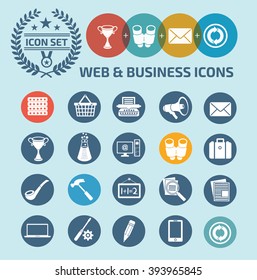 Web and business icon set design,clean vector