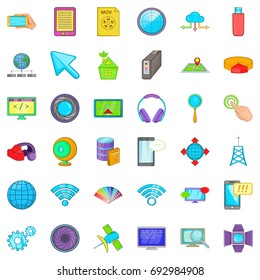 Web business icons set. Cartoon style of 36 web business vector icons for web isolated on white background