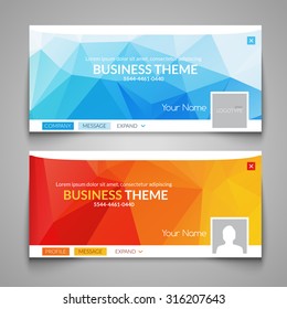 Web business site design, Header Layout Template. Creative corporate advertisement cover. Web design layout. Banner header web design.