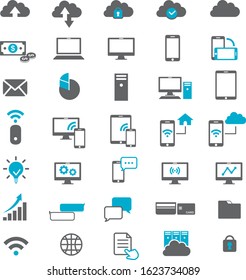 web, business, and technology icons
