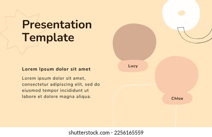 Web business template with minimalist background, Presentation 