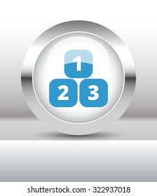 Web button with 123 Blocks illustration on abstract table