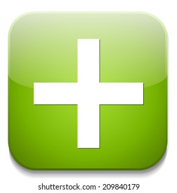 web button with add sign