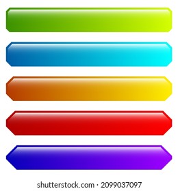 Web button, banner, plaque, bar design element for your text message