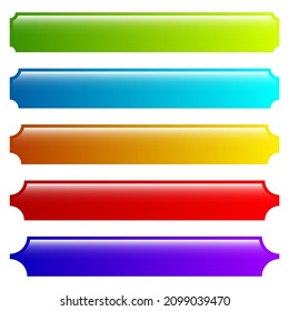 Web-Button, Banner, Plakette, Strichdesign-Element für Ihre Textnachricht