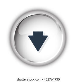 Web button with black Arrow Down icon on white background