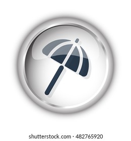 Web button with black Parasol icon on white background