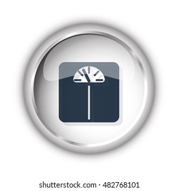 Web button with black Personal Scale icon on white background