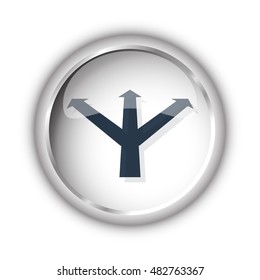 Web button with black Strategy icon on white background