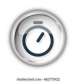 Web button with black Timer icon on white background