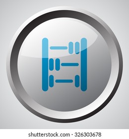 Web button with blue Abacus icon 