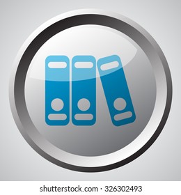 Web button with blue Binders icon 