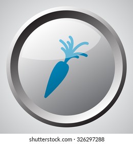 Web button with blue Carrot icon 