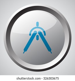 Web button with blue Drafting Compass icon 