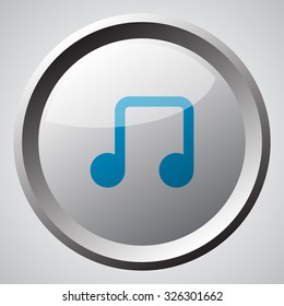 Web button with blue Notes icon 