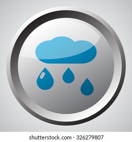 Web button with blue Rain icon 