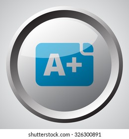 Web button with blue Rating icon 