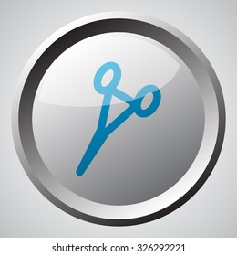 Web button with blue Surgical Clamps icon 