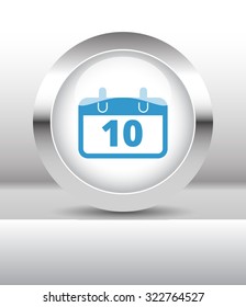 Web button with Calendar illustration on abstract table