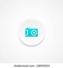 Web button. Camera. Vector illustration.
