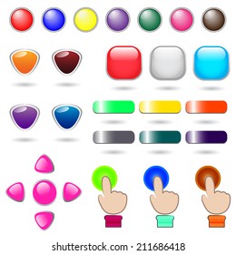 web button collection set for website