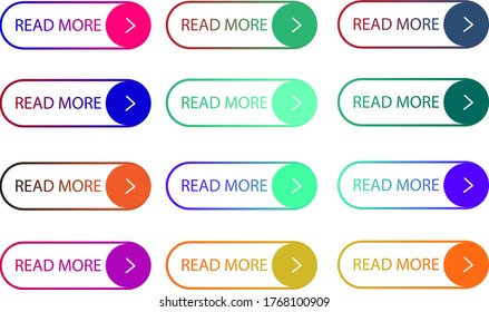 web button empty set. web button icon set illustration. vector illustration.
